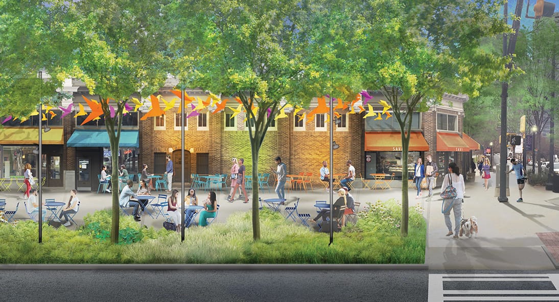 Commercial Row Commons Rendering
