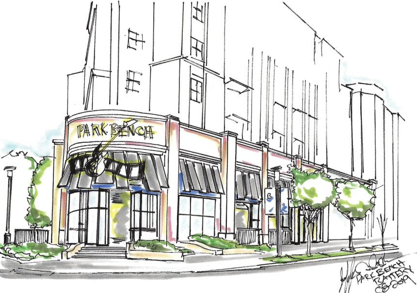 Park Bench - The Battery Atlanta - Drawing 1