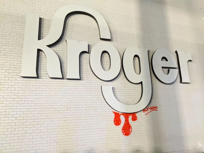 725 Ponce Kroger - Vandelized - Spray Paint - Murder Kroger