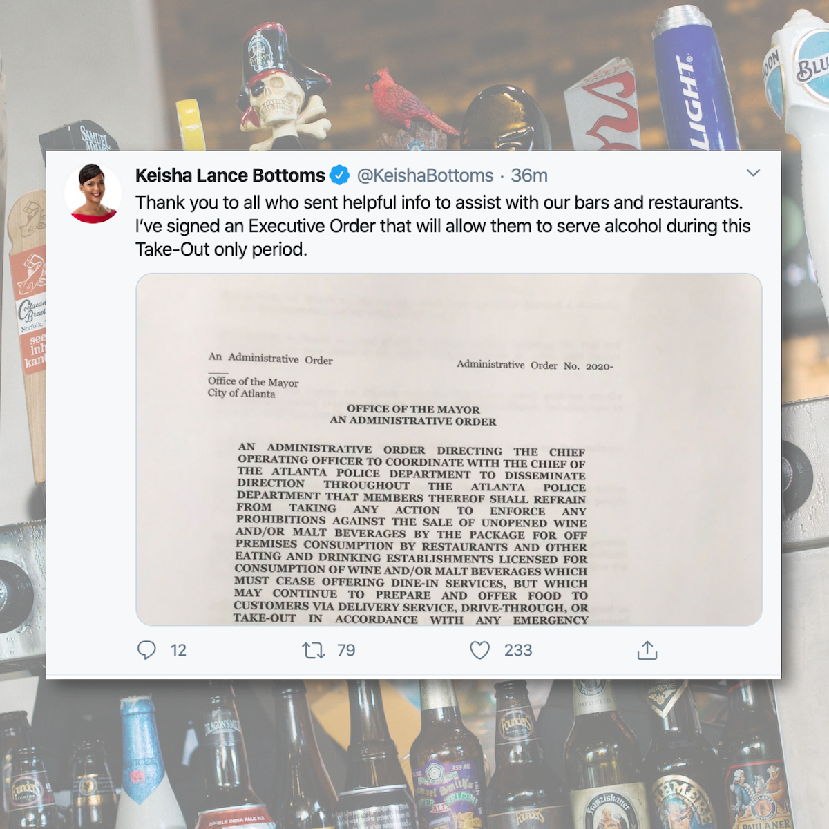 Atlanta To-Go Alcohol Sales - COVID-19