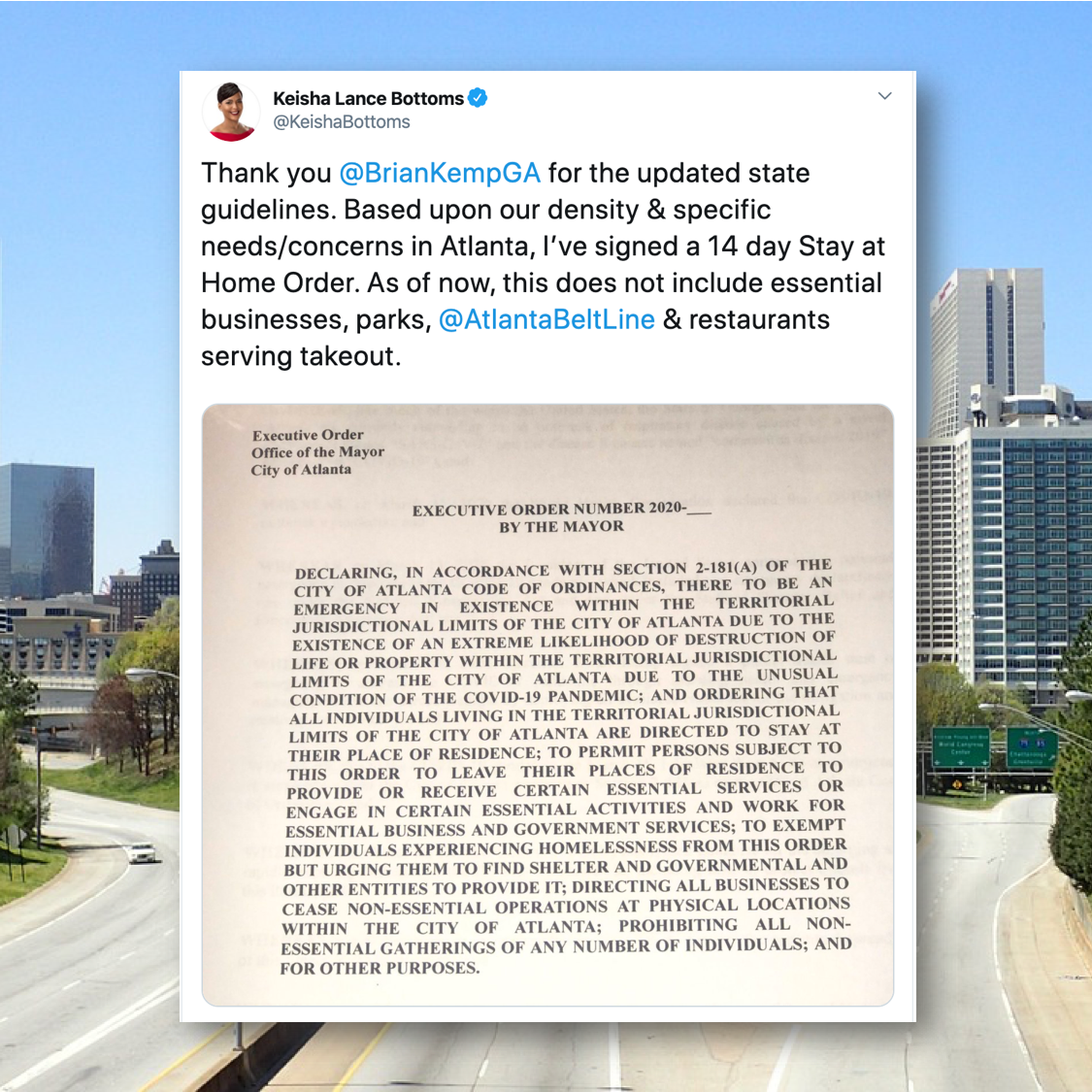 City of Atlanta - Stay at Home - 14 Days