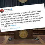 Brian Kemp Shelter In Place - COVID-19 - Georgia