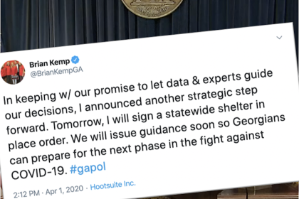 Brian Kemp Shelter In Place - COVID-19 - Georgia