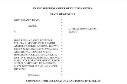 Kemp Sues Atlanta Mayor Bottoms - Mask