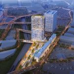 Chasm Architecture Designs Bold, Blocky Centennial Yards Master Plan - Rendering 1