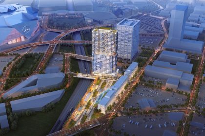 Chasm Architecture Designs Bold, Blocky Centennial Yards Master Plan - Rendering 1