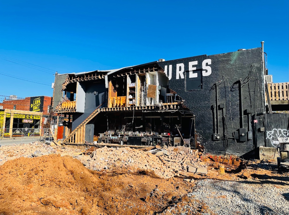 Entire Western Wall of Building Formerly Home to The Sound Table Crumbles To The Ground - Photo1