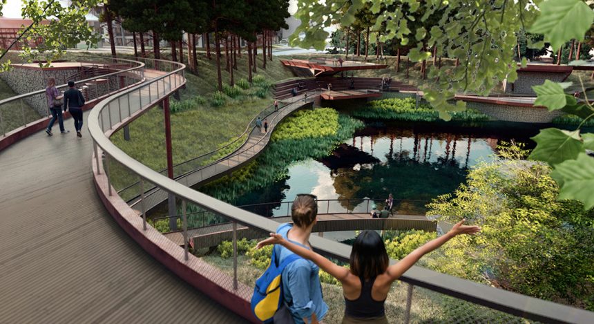 Renderings Emerge For 'The Point Park,' Massive Greenspace Planned as Part of North Point Mall Redevelopment - Rendering 1