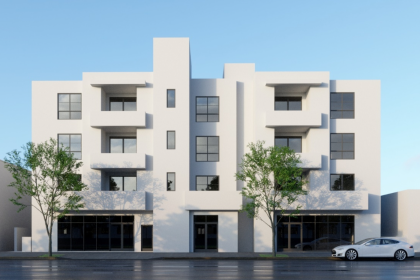 A rendering of the proposed 39-unit project for 17630 Sherman Way, Van Nuys, CA