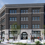 Rendering of the new office building planned for the corner of Moreland Avenue and Glenwood Avenue. The building has the opportunity for anchor tenant signage