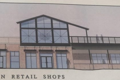 An artist's rendition of Riverstone Corner Bistro's new rooftop