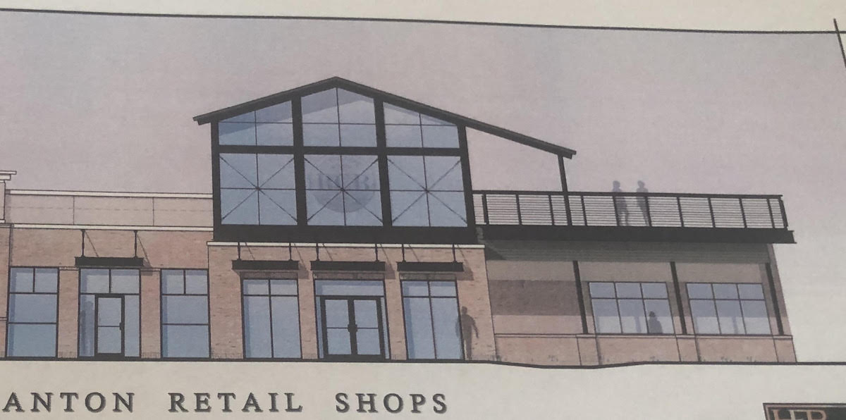 An artist's rendition of Riverstone Corner Bistro's new rooftop