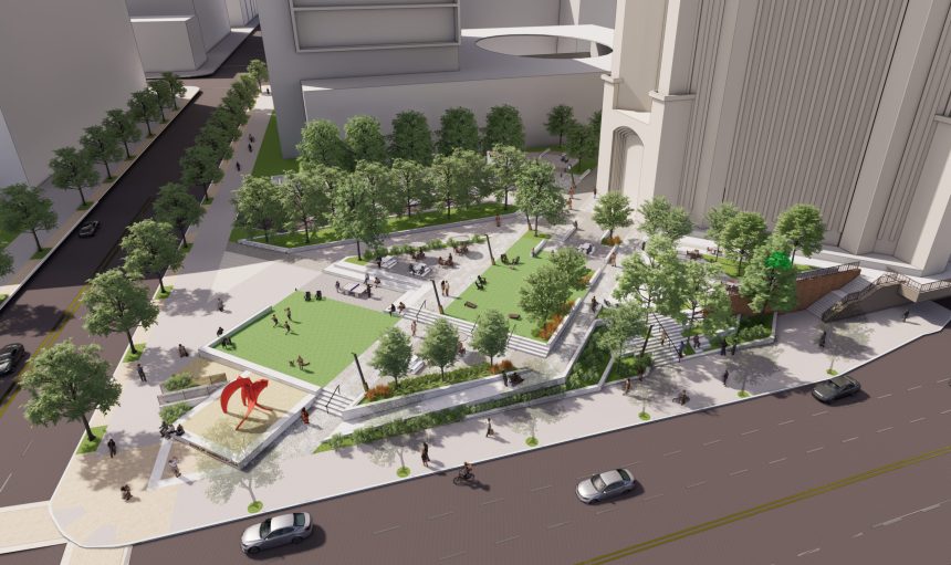 Bank of America Plaza Greenspace Rendering