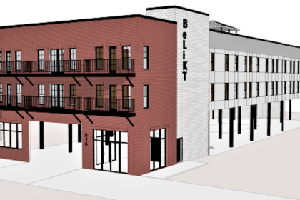 Developers Seek To Rezone Industrial Parcel To Build 22-Unit Apartment Building - Rendering