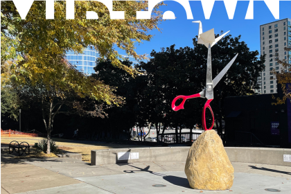 Newest Sculpture in Midtown Reminiscent of the Rock-Paper-Scissors Game