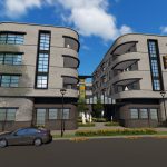 High-Density Residential Repurposes Dilapidated Home and Vacant Lots - Rendering 1