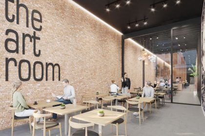 More Details Revealed For The Art Room, a Hybrid Restaurant:Art Gallery Opening in DTLA - Rendering 1