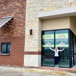 Photo: Official - 'Scooping soon': Franchise co-owner Natalia O'Mara in front of the forthcoming Jeremiah's Italian Ice in Melissa.