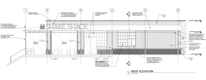 Shake Shack Files Plans To Convert YEAH! BURGER Space into Its Newest Location - Drawing