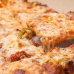 Jimano's spicy meatball pizza with Giardineira peppers.