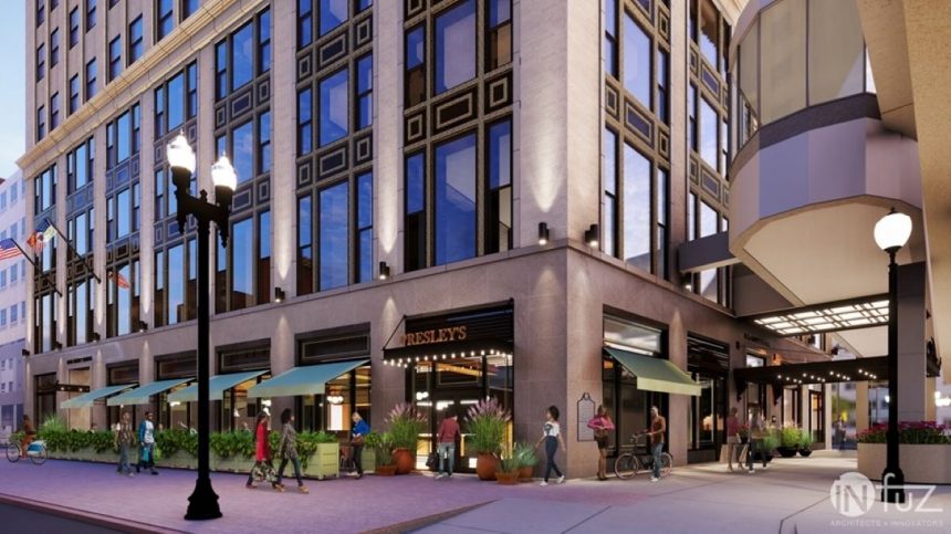 Presley's Kitchen + Bar under construction at downtown Detroit's historic Whitney Building