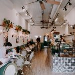 A photo inside the summit coffee shop in Davidson, NC.