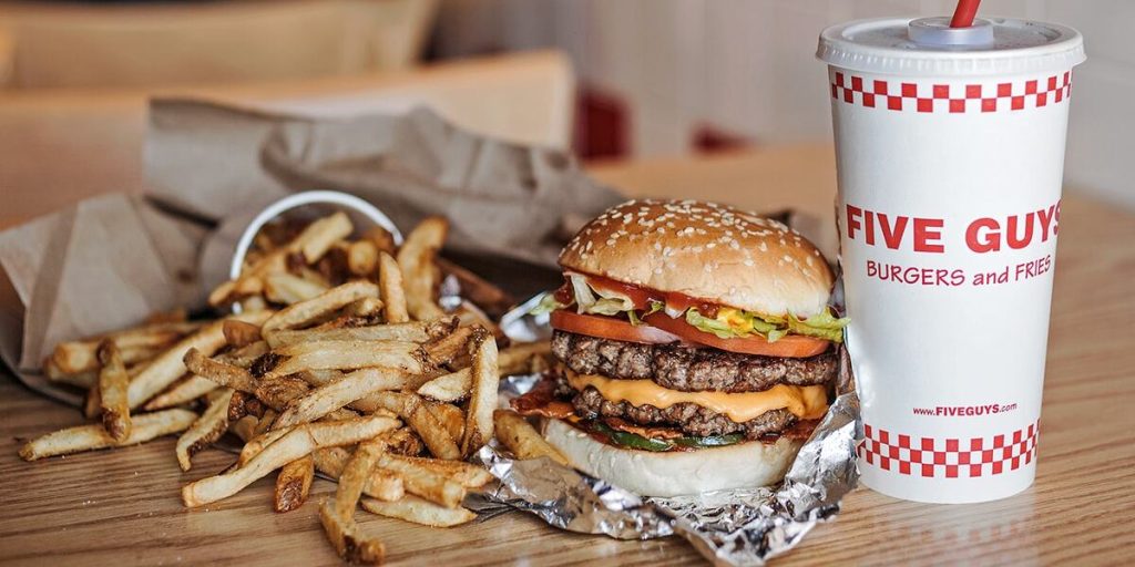Five Guys Working on Site at Roosevelt Square Shopping Center