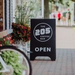 205 coffee bar holland outside open sign