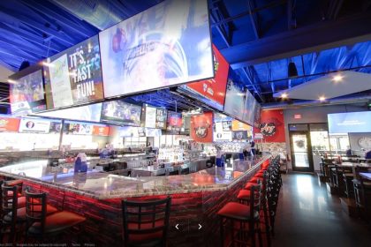 art and jakes sports bar lansing bar tv mockup render
