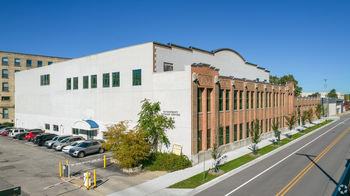 SILVA grand rapids riverfront fitness center historical building exterior
