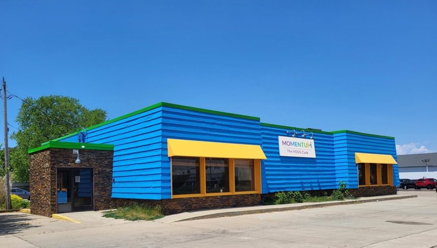 momentum center building painted vous cafe grand haven