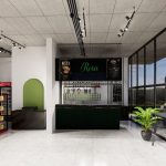 rosa cafe + market interior rendering detroit water square