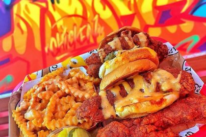 daves hot chicken shelby township food spread ig