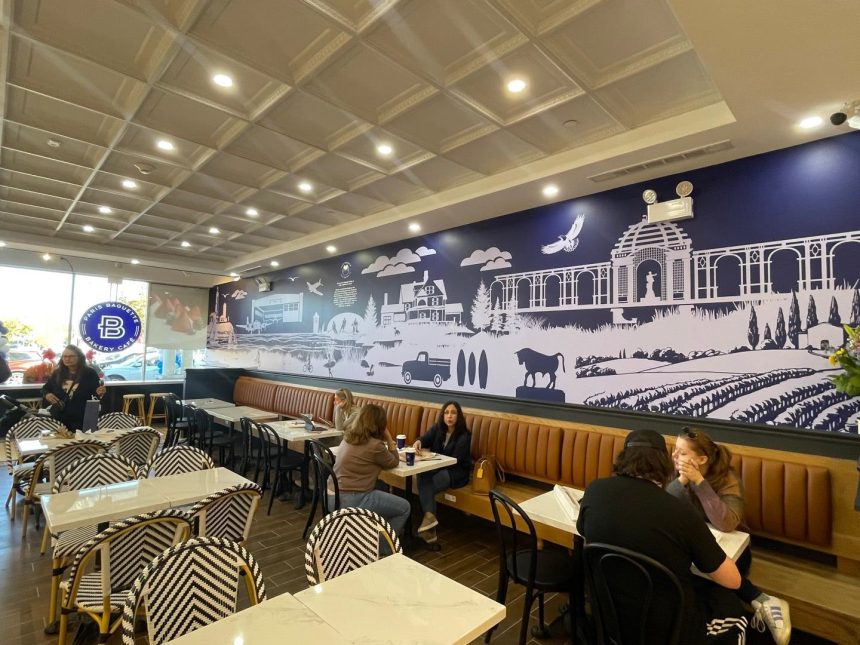 paris baguette interior mural