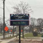 fuzzy's restaurant sign saginaw