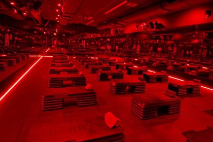 Fitness Studio Stretching Into Midtown