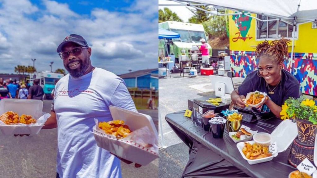 Food items at the Black Food Truck Festival