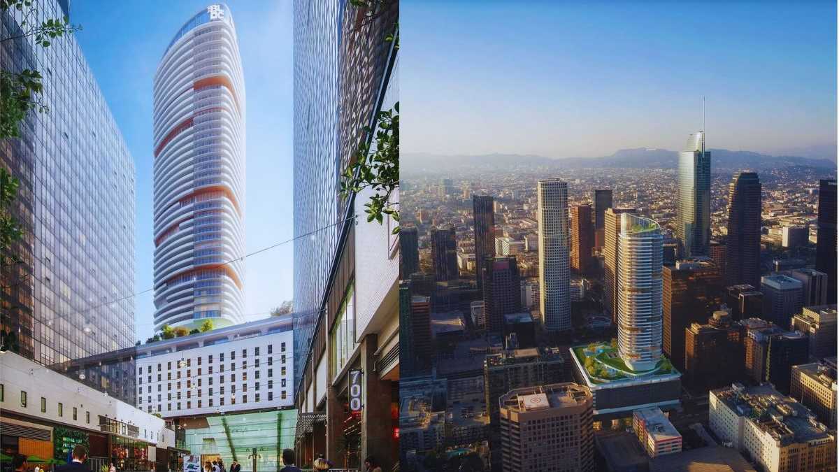 53-story residential tower atop The Bloc's garage