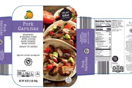 A public health alert has been released for Cargill's Pork Carnitas