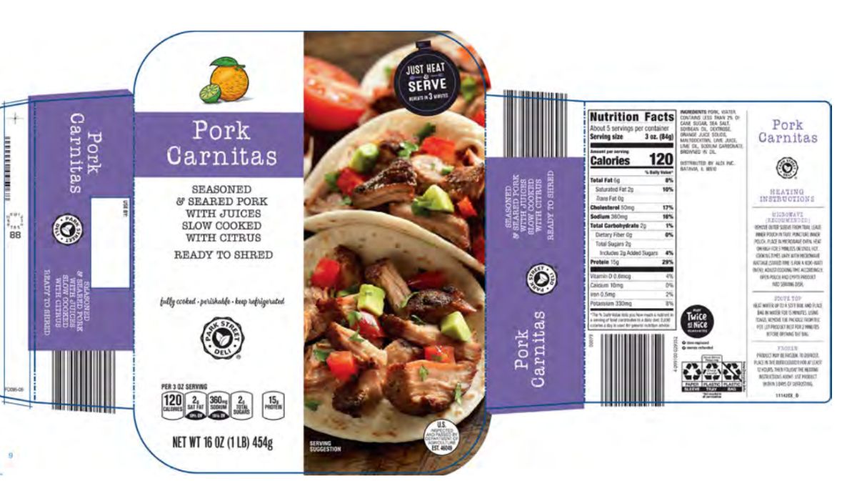 A public health alert has been released for Cargill's Pork Carnitas