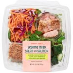 Trader Joe's Sesame Miso Salad with Salmon