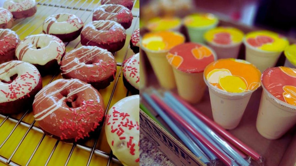 The Los Angeles crowd makes its way to this popular donut food establishment for mouthwatering donuts, croissants, and other breakfast items.