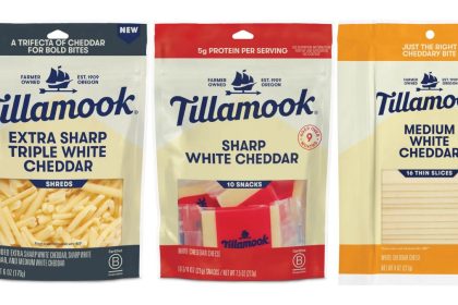 Tillamook's new Triple White Cheddar Shreds feature three aged shredded cheeses to unlock the full flavor.