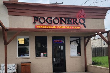 Outside Fogonero restaurant in Pflugerville, TX