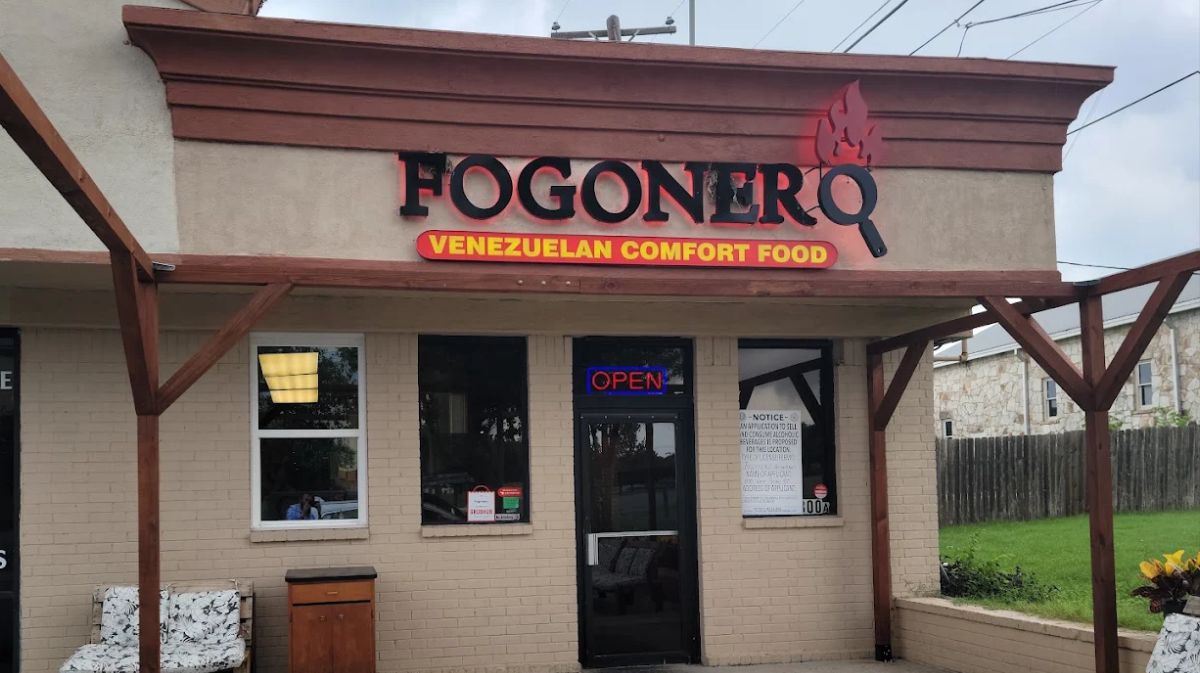 Outside Fogonero restaurant in Pflugerville, TX