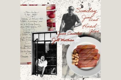 Gunshow 2025 Hired Guns Dinner Series Featuring Chefs Jill Mathias and Juan Cassalett.