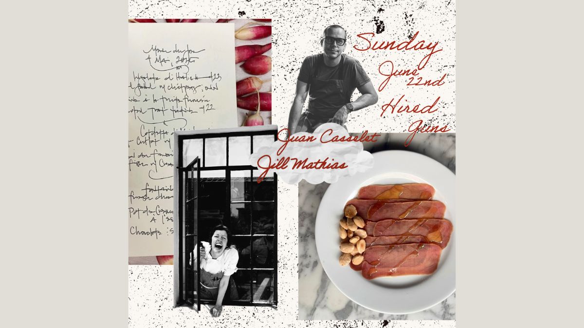 Gunshow 2025 Hired Guns Dinner Series Featuring Chefs Jill Mathias and Juan Cassalett.