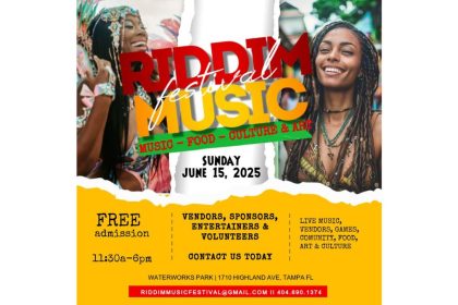 Tampa's Riddim Music Festival offers authentic Caribbean cuisine, live music art installations, and interactive cultural activities.