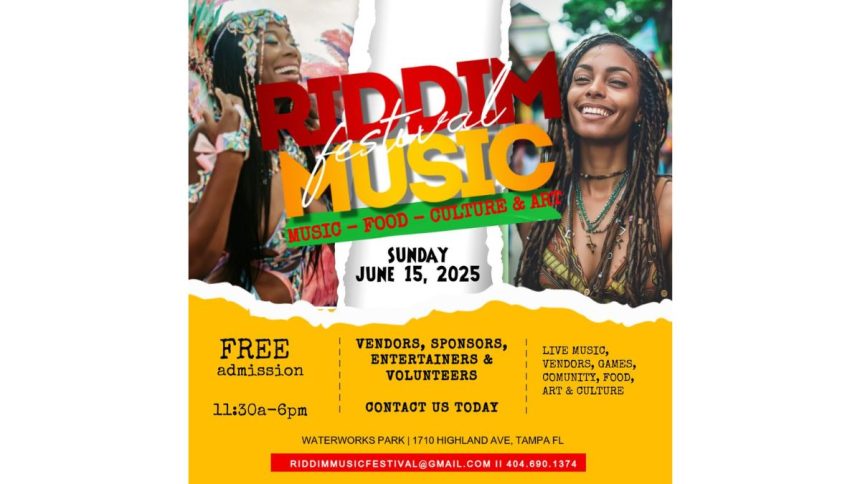 Tampa's Riddim Music Festival offers authentic Caribbean cuisine, live music art installations, and interactive cultural activities.