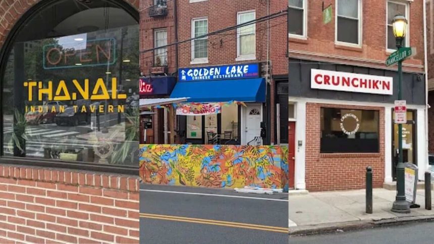 Three restaurants in Philadelphia fail health inspections on June 5.